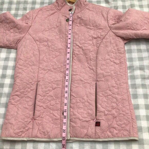 Woolrich Quilted Cardigan Pink Fall Jacket Small Outdoor Trekking - Picture 14 of 16